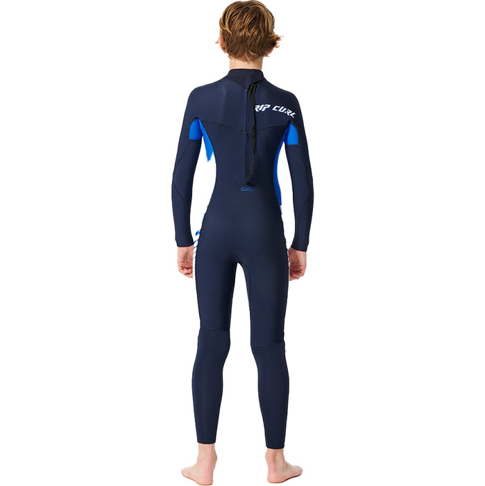 2024 Rip Curl Junior Dawn Patrol 4/3mm Back Zip Neopreno 115GFS - Navy